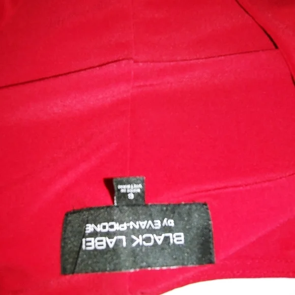 Black Label Evan Picone Red Fitted Dress 6 - Picture 3 of 7